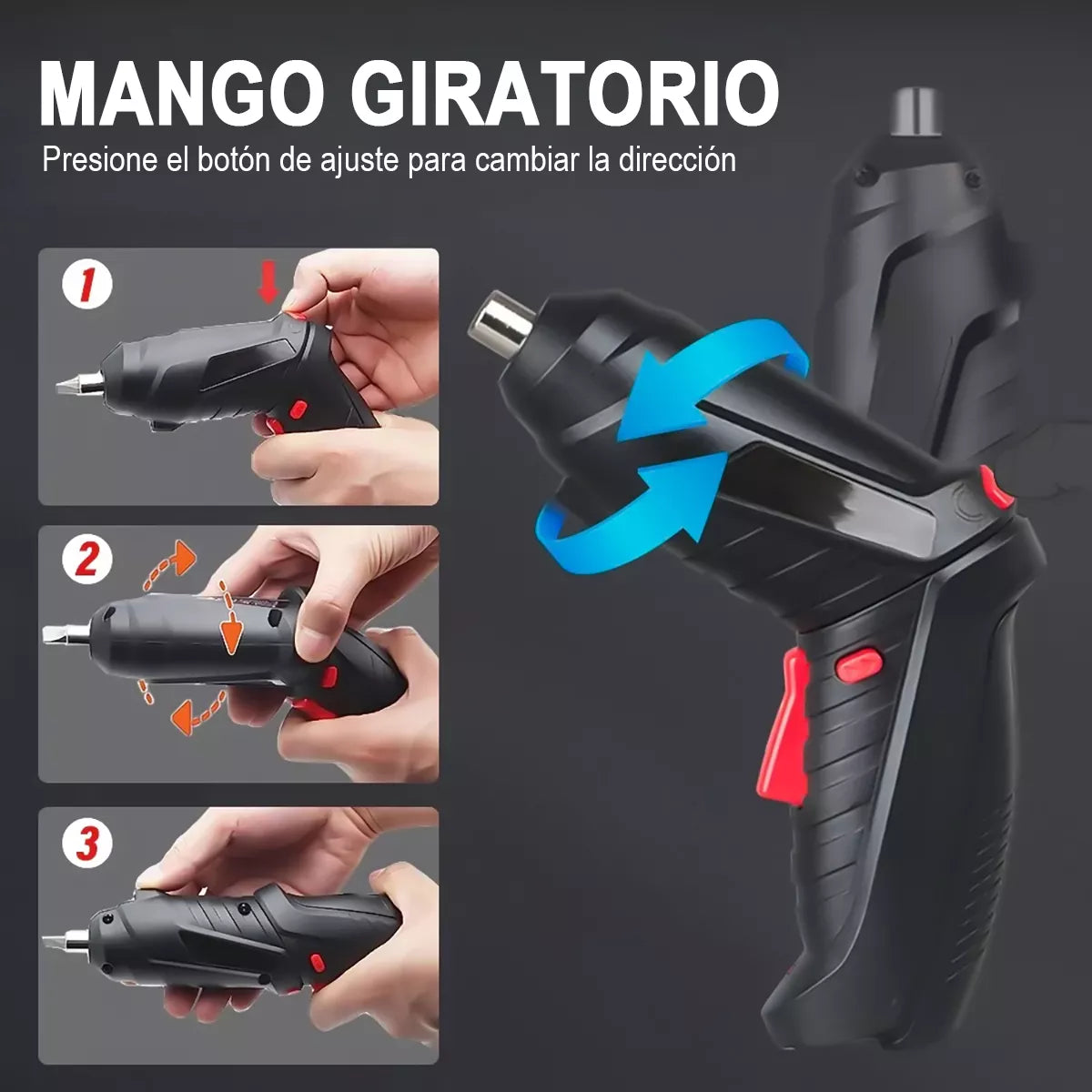 OFERTA 50%OFF - TURBOFIX PRO™: KIT 47 PIEZAS DE REGALLO DESTORNILLADOR INALÁMBRICO ELÉCTRICO