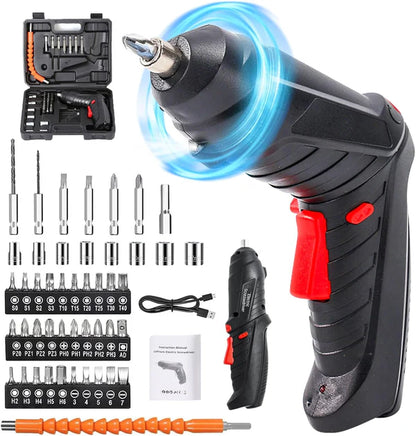 OFERTA 50%OFF - TURBOFIX PRO™: KIT 47 PIEZAS DE REGALLO DESTORNILLADOR INALÁMBRICO ELÉCTRICO